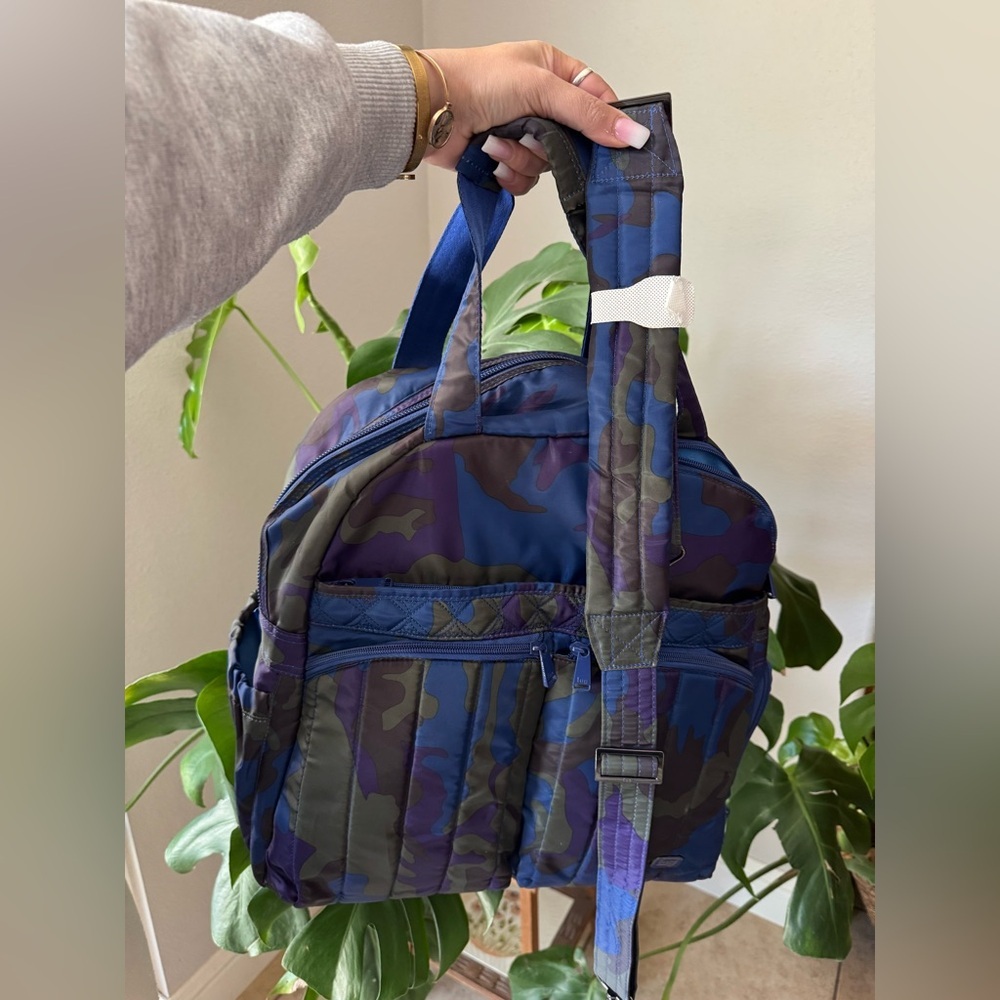 Lug Camouflage Blue and Green Backpack weekender‎ travel bag